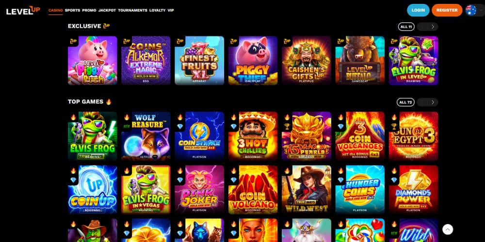 LevelUp casino games